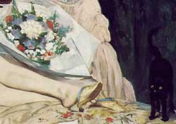 Fragmento de Olimpia, de Manet Fragmento de Olimpia, de Manet
