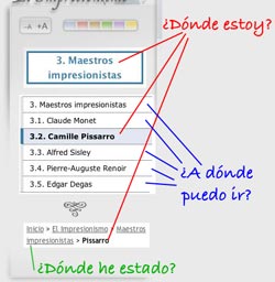 Navegación secundaria